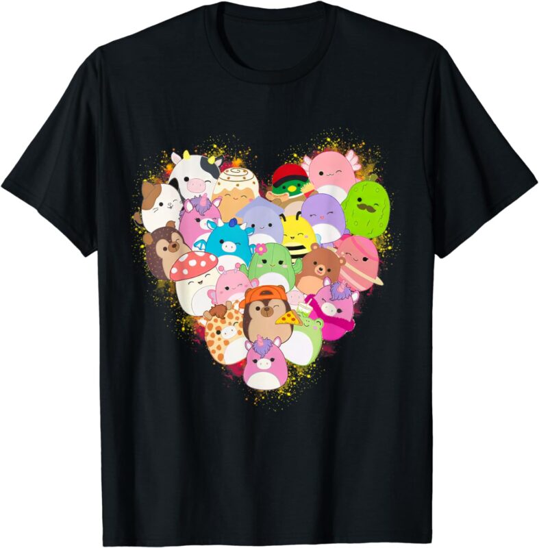 Squish Squad Heart Valentine Cute for Kids Boy Girls T-Shirt