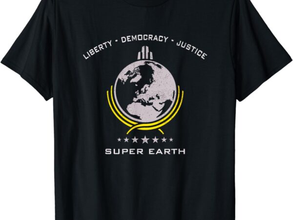 Super earth diving into hell for liberty t-shirt