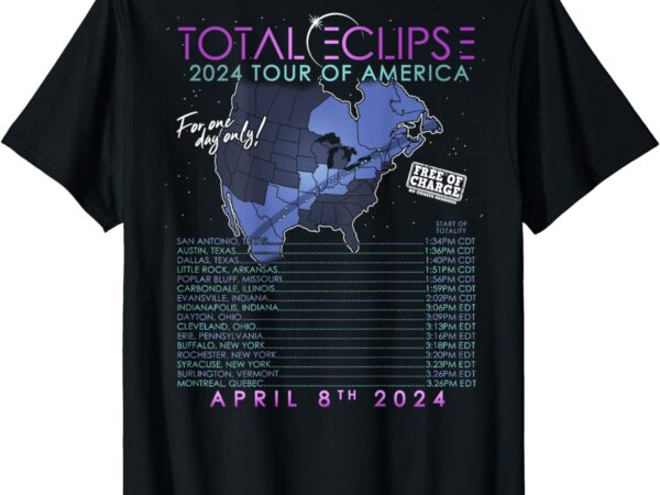 Total solar eclipse 2024 tour of america 04.08.24 t-shirt