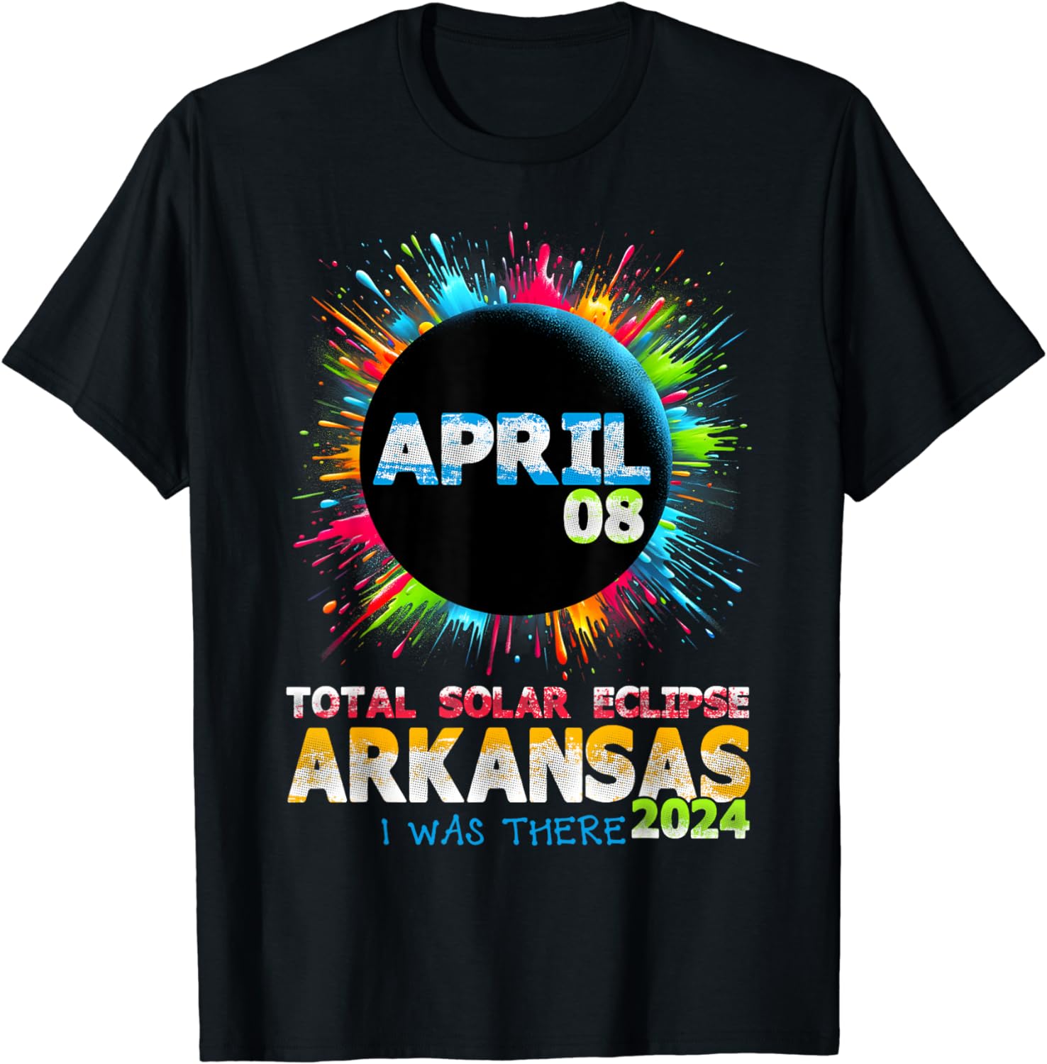 Total Solar Eclipse Arkansas 2024 Colorful Totality TShirt Buy t