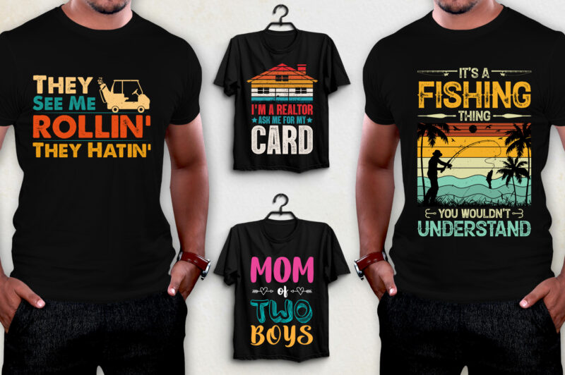 T-Shirt Design-Trendy Pod Best T-Shirt Design Bundle