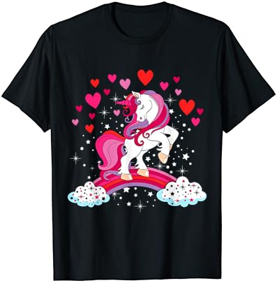 Unicorn valentines day shirt toddler girl love heart rainbow t-shirt