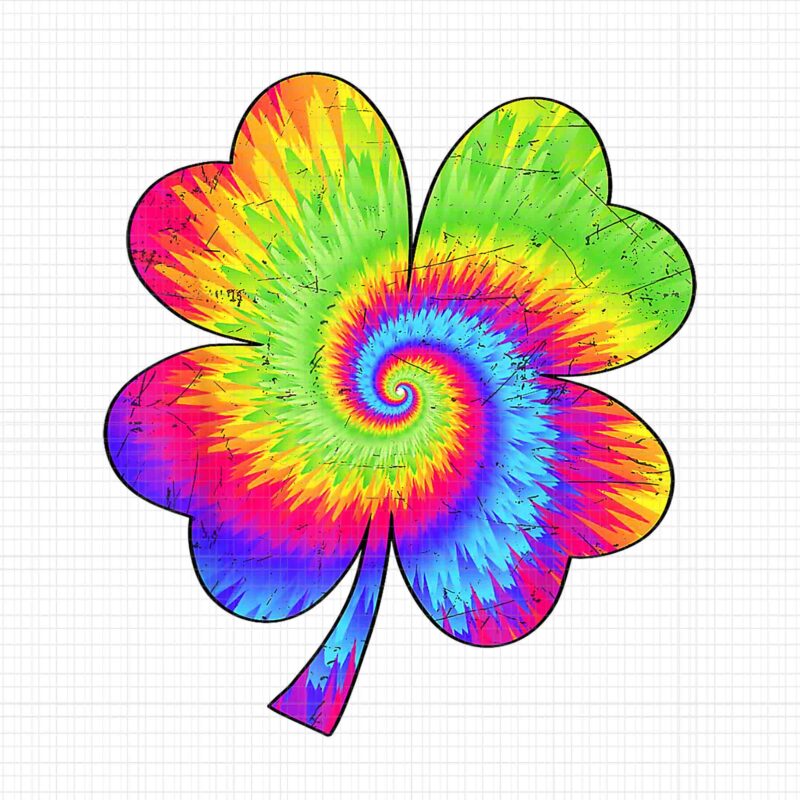 Irish Shamrock Tie Dye Png, Happy St Patricks Day Go Lucky Png, Irish Tie Dye Png