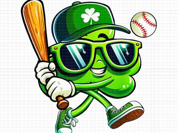 Shamrock baseball st patricks day png, shamrock baseball png, baseball irish png t shirt template vector