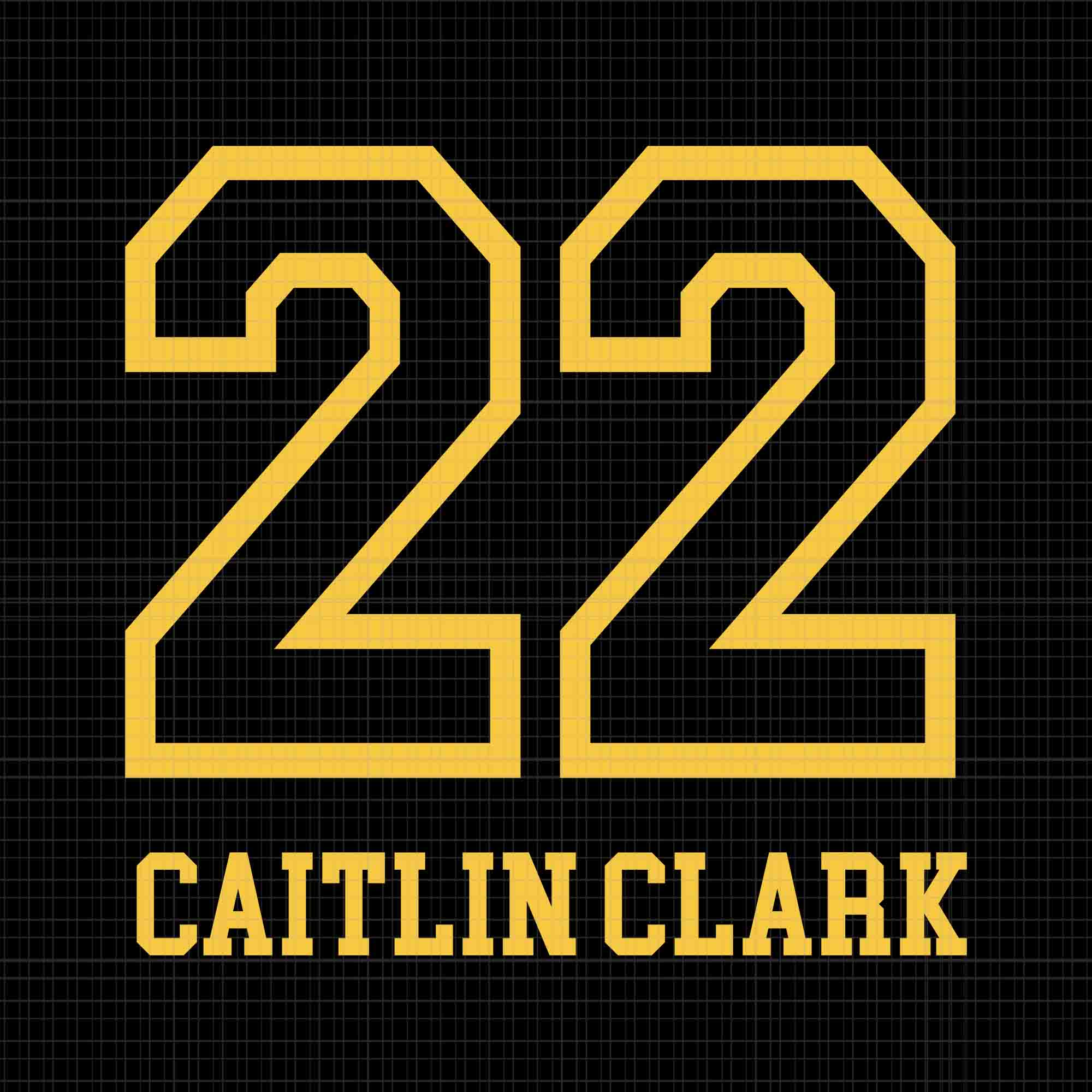 Caitlin Clark Womens Basketball Svg, Caitlin Clark Yellow 22 Svg ...