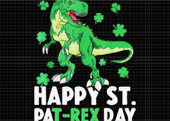 Dinosaur Saint Patrick’s Day Png, Happy St PaT-Rex Day Png, Dinosaur Patrick Day Png, T-Rex Irish Png t shirt vector illustration