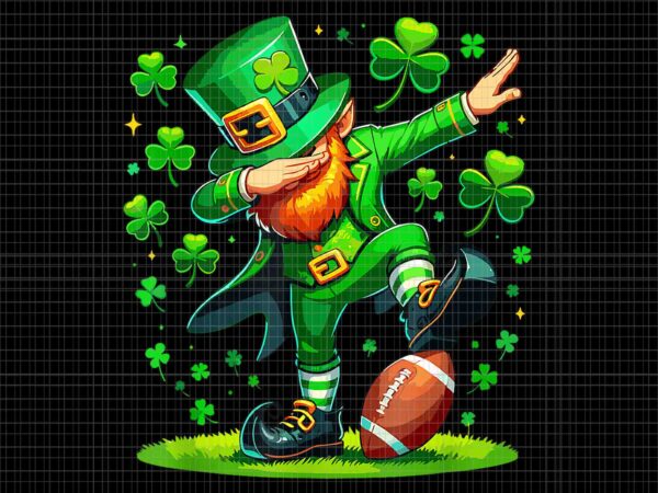 Leprechaun dabbing st patrick’s day football png, leprechaun irish png t shirt vector graphic