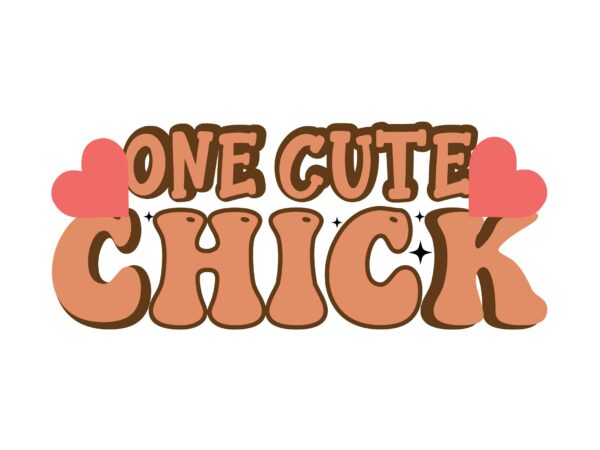 One cute chick t shirt design online