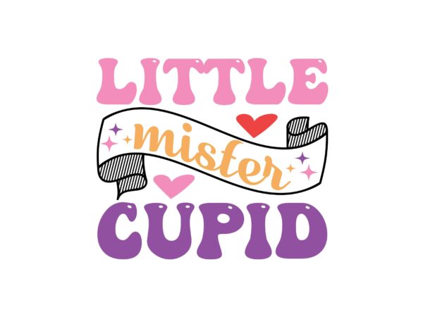 Little mister cupid t shirt vector graphic