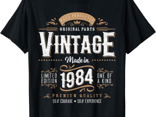 Vintage 1984 40th birthday gifts 40 year old for men women t-shirt