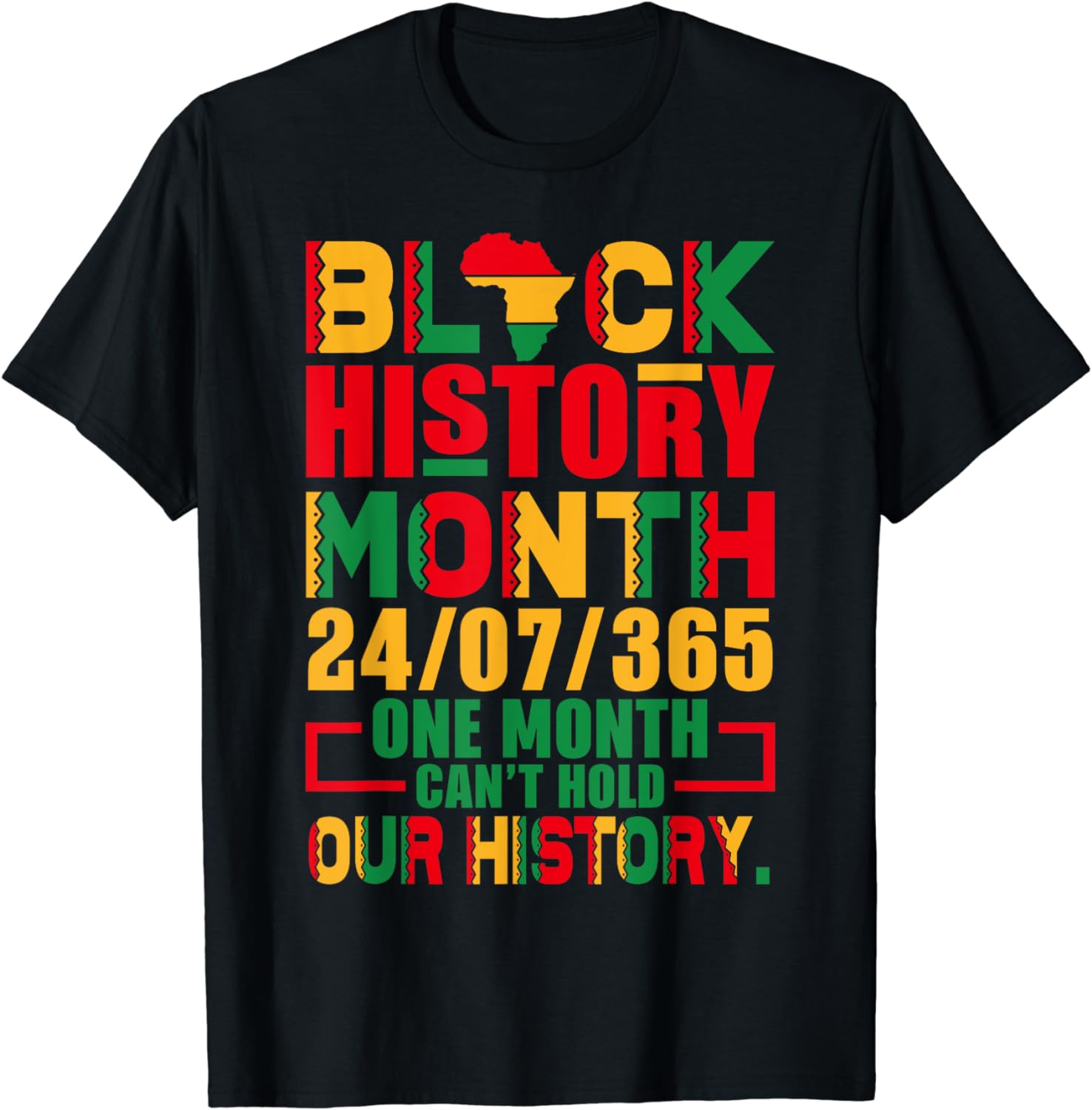 Vintage Proud Black Heritage Black History Month 24 7 T-Shirt - Buy t ...