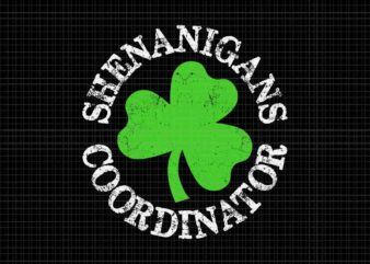 Shenanigans Coordinator Svg, Shenanigans Irish Svg t shirt template vector