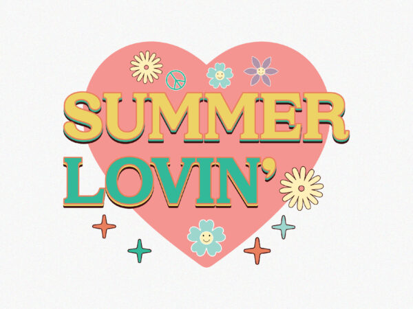 Summer lovin’ t shirt template vector