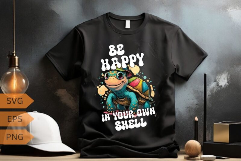 Be happy in your own shell Turtles funny Autism-Awareness-Puzzle T-Shirt design vector, autism, awareness, month, t-shirt, Be happy in your