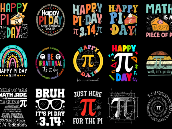 15 pi day shirt designs bundle p1, pi day t-shirt, pi day png file, pi day digital file, pi day gift, pi day download, pi day design