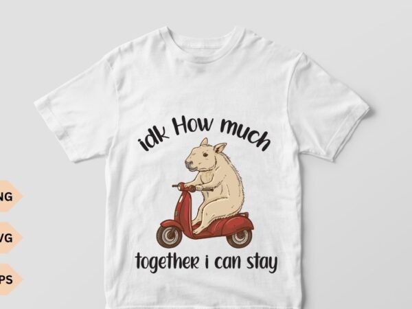 Idk how much together i can stay capybara shirt, rodent shirts, funny capybara shirts for women, cute mouse t shirt cowboy rat shirts