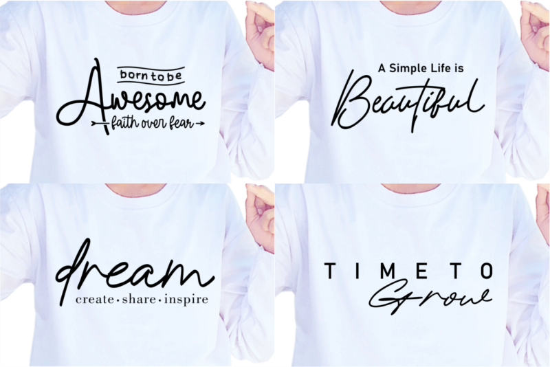 Positive Vibes SVG Bundle, Inspirational Quotes Sublimation PNG, Motivational Slogan Sayings Quote Print T shirt Design Graphic Vector