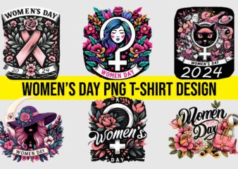 women’s day png t-shirt design bundle