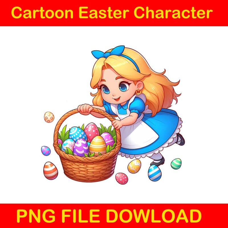 Cartoon easter character png bundle, spring easter png, happy easter day png, superhero easter png, princess easter egg t shirt vector file