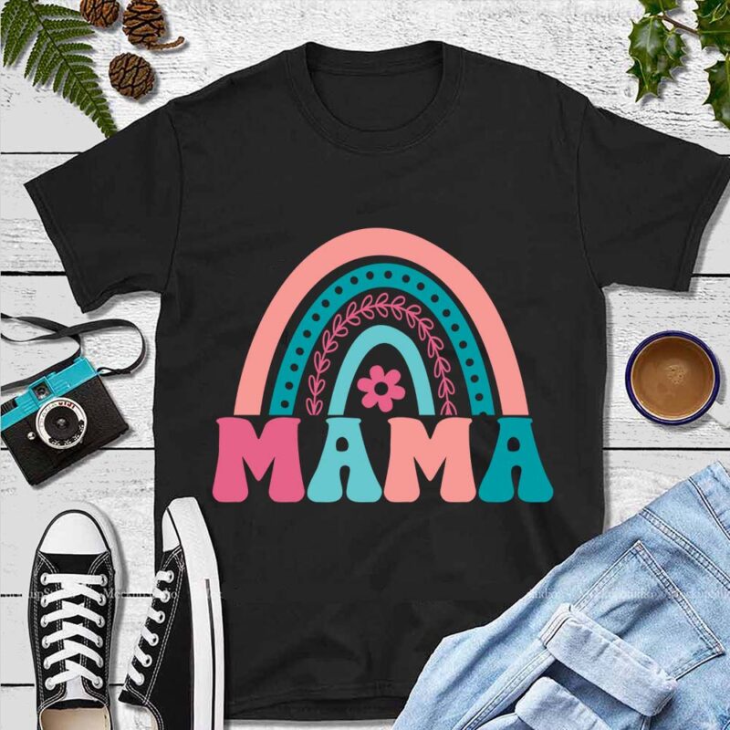 Mother’s Day Png, Mama Rainbow Png