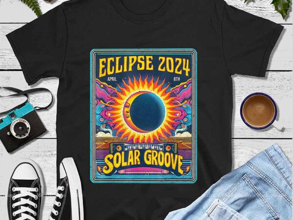 Eclipse 2024 solar groove png vector clipart