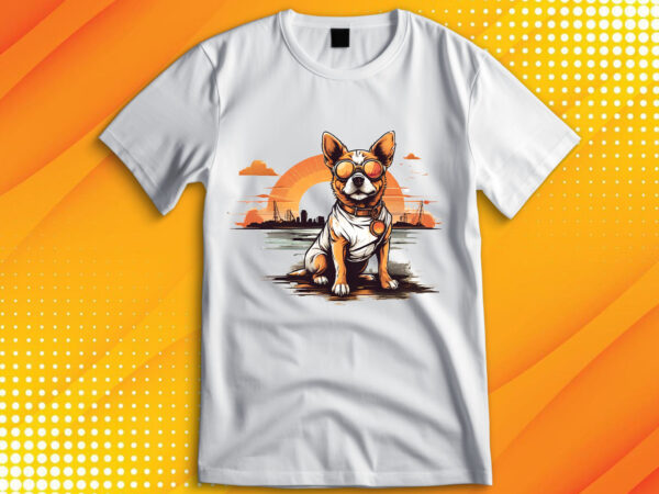 Cute dog vintage retro t shirt vector file