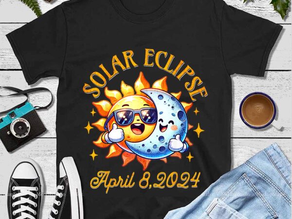 Total solar eclipse 2024 png t shirt designs for sale