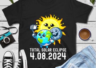 Total Solar Eclipse Selfie Png t shirt designs for sale