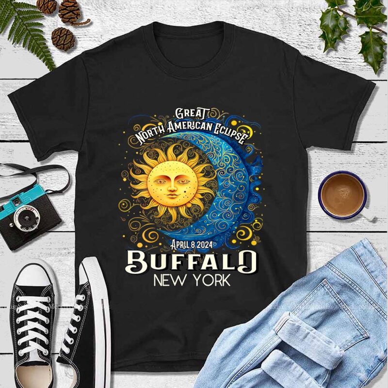 Buffalo New York 2024 Total Solar Eclipse April 8 Souvenir Png