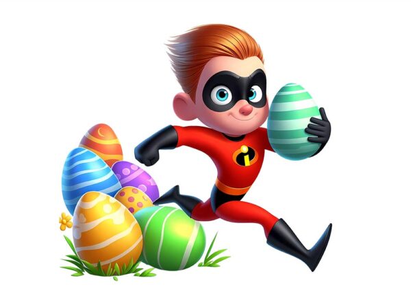 Cartoon easter character png bundle, spring easter png, happy easter day png, superhero easter png, princess easter egg t shirt vector file