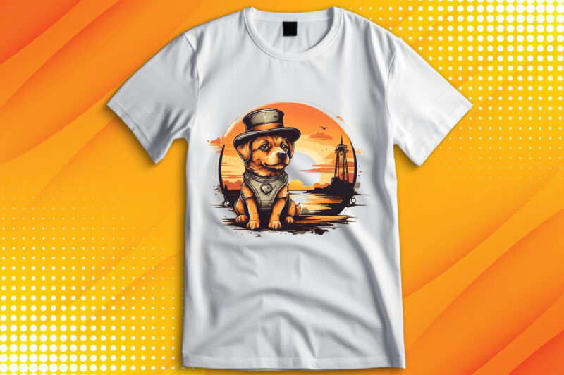 Cute Dog Vintage Retro