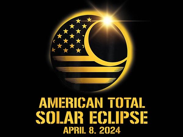 American total solar eclipse april 08 2024, total solar eclipse t shirt vector