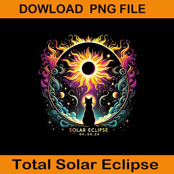 Cat Total Solar Eclipse April 4 08 2024 Png, Total Solar Eclipse Png