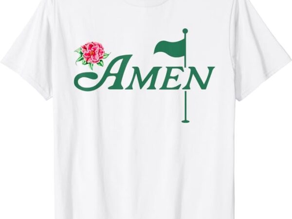 Amen master golf azalea tournament pink golfing girl flower t-shirt