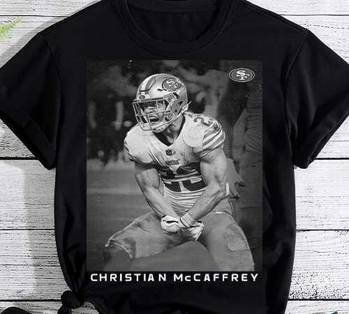 Christian mccaffrey football lovers design, football design, football png file