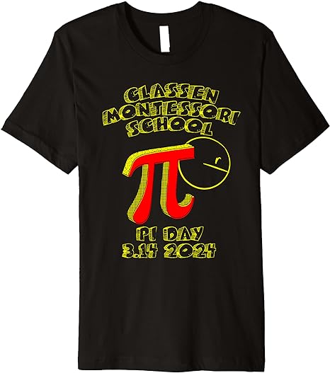 Classen Montessori School PI DAY 2024 Premium T-Shirt