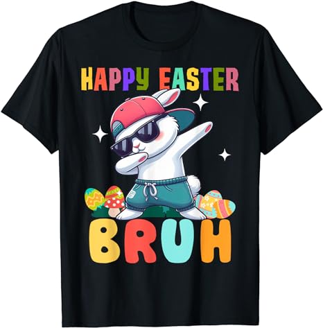 Dabbing Bunny Easter Bruh, Funny Boy Girl Kid T-Shirt - Buy t-shirt designs