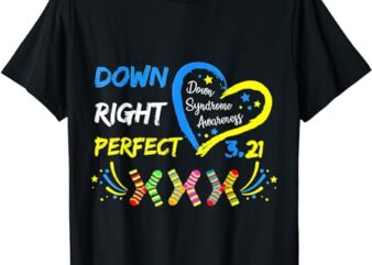 Down Syndrome Awareness 321 Down Right Perfect Socks T-Shirt