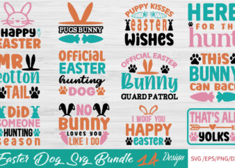 Easter Dog T-shirt Bundle Easter Dog SVG Bundle