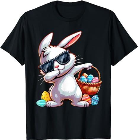 Easter Shirt Boys Kids Toddler Rabbit Bunny Egg Hunting T-Shirt