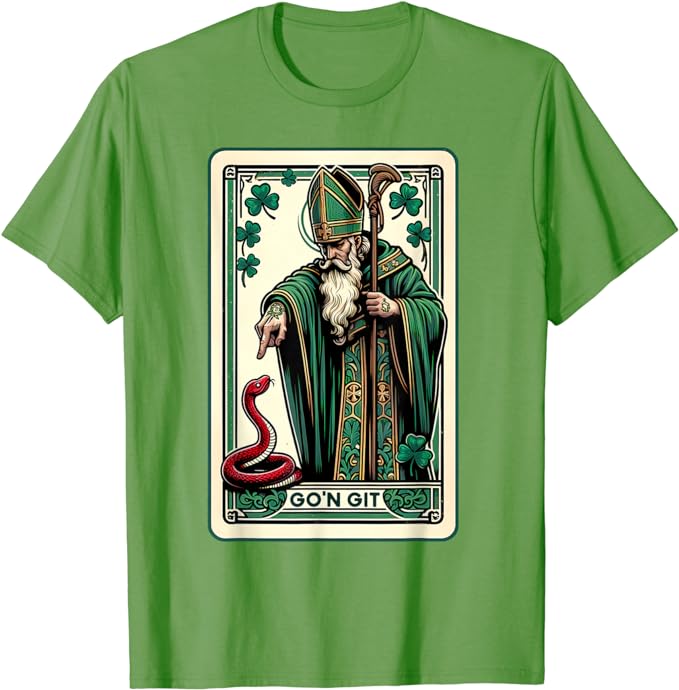 Funny St Patricks Day Tarot Card Go’n git st patrick Vintage T-Shirt