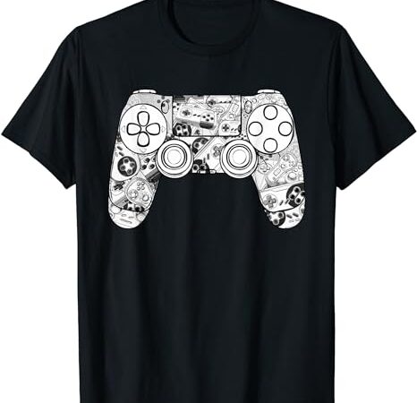 Gamer shirt gaming shirts for men boys video game controller t-shirt