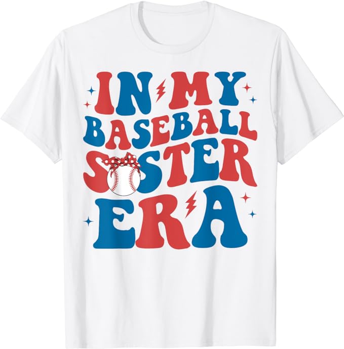 Groovy Baseball Sister T-Shirt