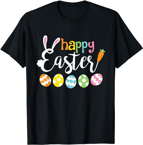 Happy Easter Bunny Rabbit Face Funny Easter Day Women Girls T-Shirt