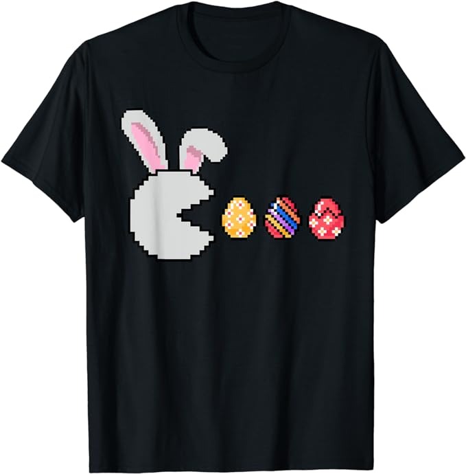 Happy Easter Day Gaming Boys Girls Kids Easter Bunny Egg T-Shirt