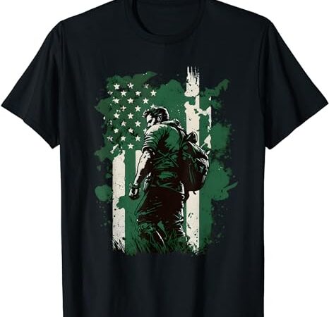 Irish american flag veteran st patrick’s day t-shirt