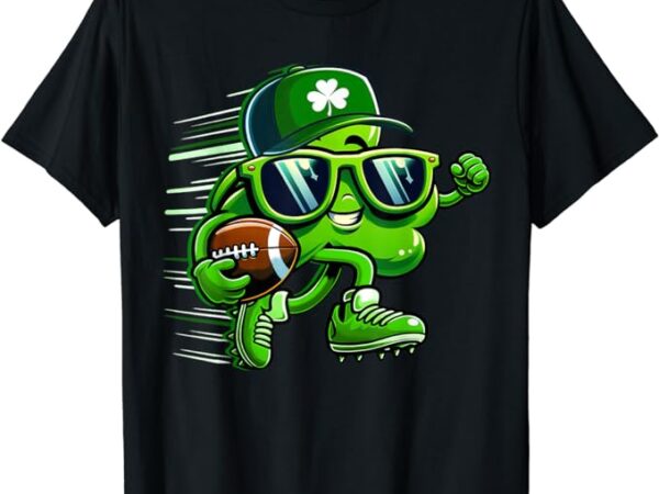 Lucky football shamrock st patricks day shirts for boys men t-shirt