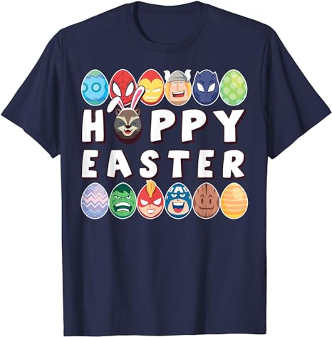 Marvel Easter Hoppy Easter Group Eggs T-Shirt