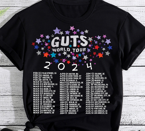 Olivia rodrigo guts tour 2024 t-shirt sau