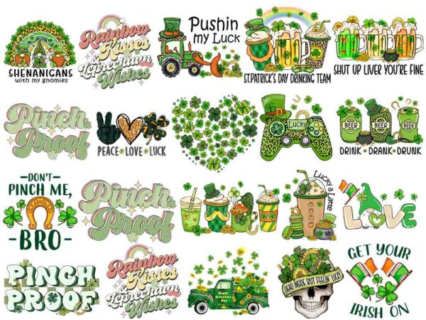 Bundle patrick day png, st patrick’s day bundle png, shamrocks png, irish png t shirt template